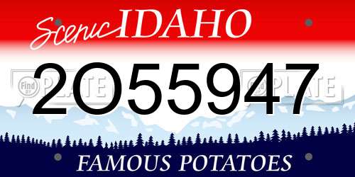 2O55947 Idaho License Plate