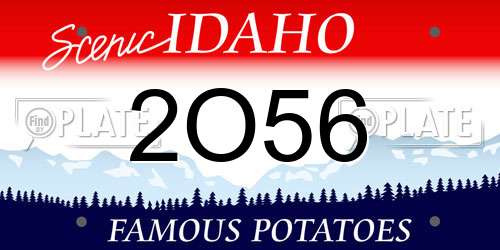 2O56 Idaho License Plate