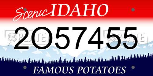 2O57455 Idaho License Plate