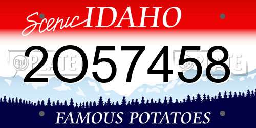2O57458 Idaho License Plate