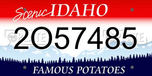 2O57485 Idaho License Plate