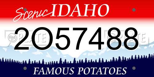 2O57488 Idaho License Plate