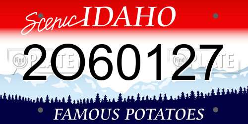 2O60127 Idaho License Plate