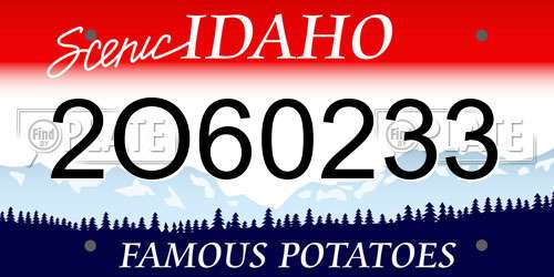 2O60233 Idaho License Plate