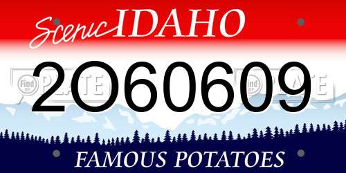 2O60609 Idaho License Plate