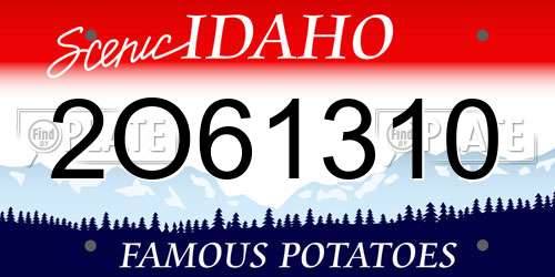 2O61310 Idaho License Plate