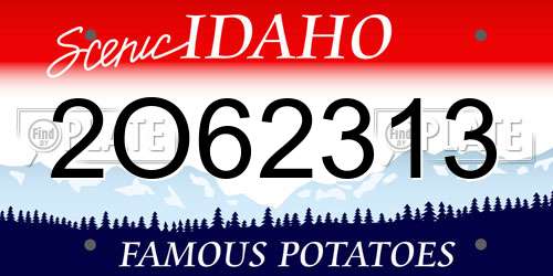 2O62313 Idaho License Plate