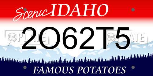 2O62T5 Idaho License Plate