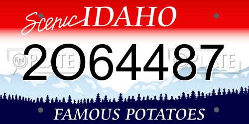 2O64487 Idaho License Plate