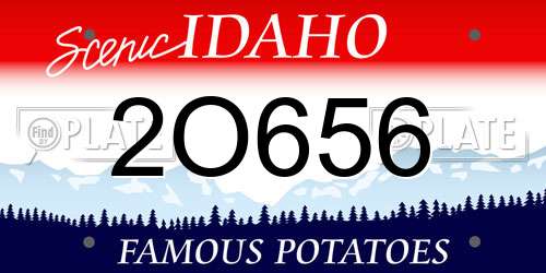 2O656 Idaho License Plate
