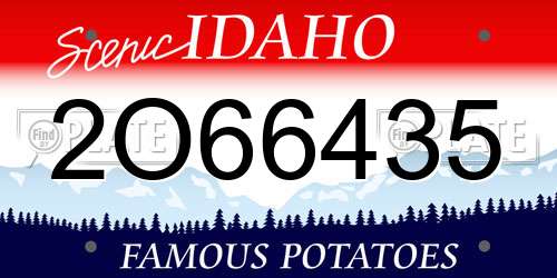 2O66435 Idaho License Plate