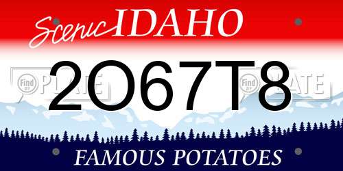 2O67T8 Idaho License Plate