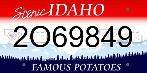 2O69849 Idaho License Plate
