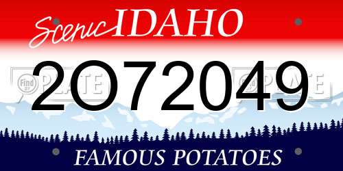 2O72049 Idaho License Plate