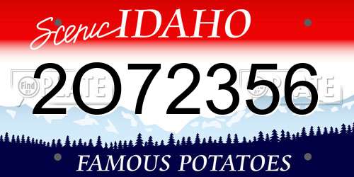 2O72356 Idaho License Plate