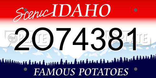 2O74381 Idaho License Plate