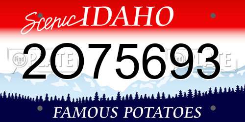 2O75693 Idaho License Plate