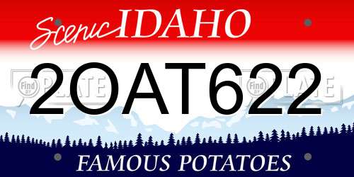 2OAT622 Idaho License Plate