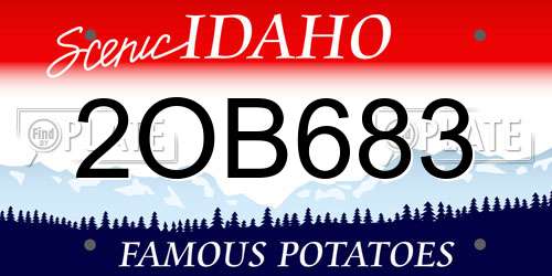 2OB683 Idaho License Plate