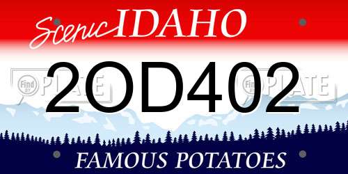 2OD402 Idaho License Plate
