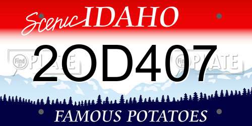 2OD407 Idaho License Plate