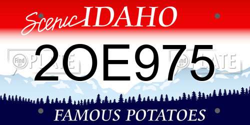 2OE975 Idaho License Plate