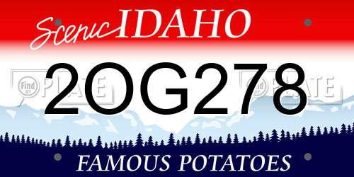 2OG278 Idaho License Plate