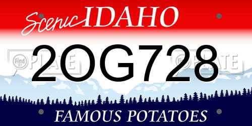 2OG728 Idaho License Plate