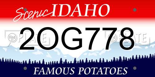 2OG778 Idaho License Plate