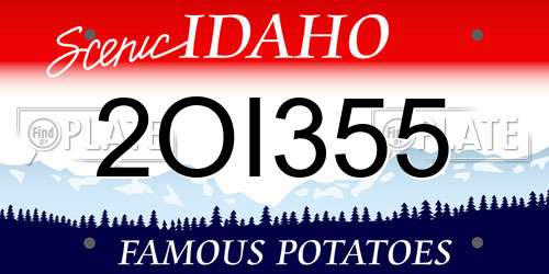 2OI355 Idaho License Plate