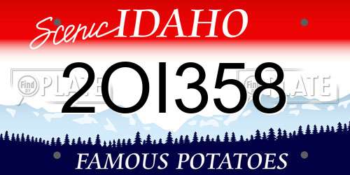 2OI358 Idaho License Plate