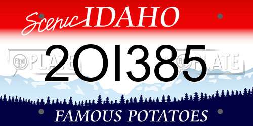 2OI385 Idaho License Plate