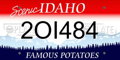 2OI484 Idaho License Plate