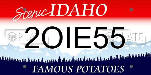 2OIE55 Idaho License Plate