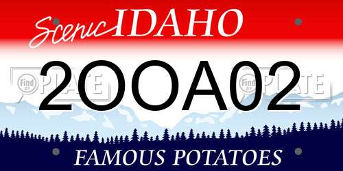 2OOA02 Idaho License Plate
