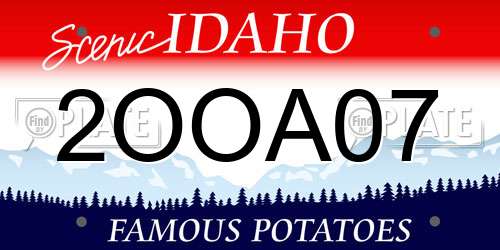 2OOA07 Idaho License Plate