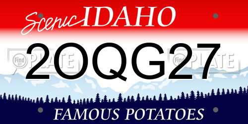 2OQG27 Idaho License Plate