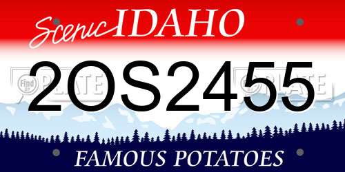2OS2455 Idaho License Plate