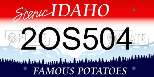 2OS504 Idaho License Plate