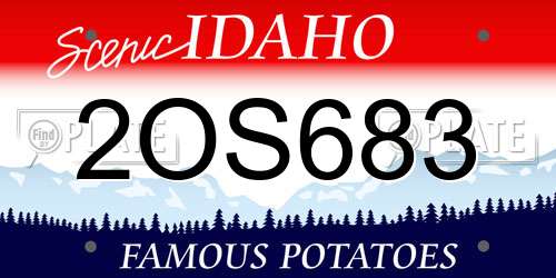 2OS683 Idaho License Plate