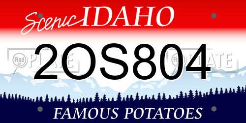 2OS804 Idaho License Plate