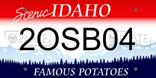 2OSB04 Idaho License Plate