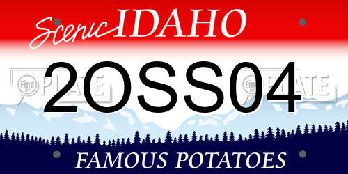 2OSS04 Idaho License Plate