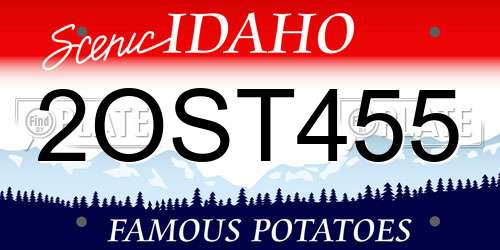 2OST455 Idaho License Plate