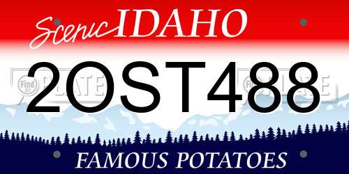 2OST488 Idaho License Plate