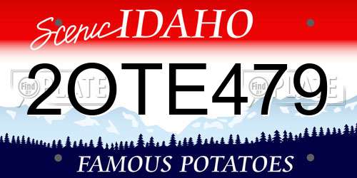 2OTE479 Idaho License Plate