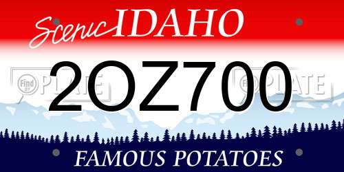 2OZ700 Idaho License Plate