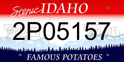2P05157 Idaho License Plate