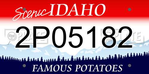 2P05182 Idaho License Plate