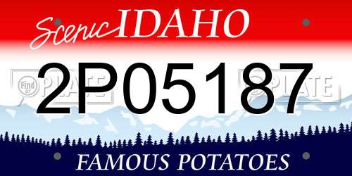 2P05187 Idaho License Plate